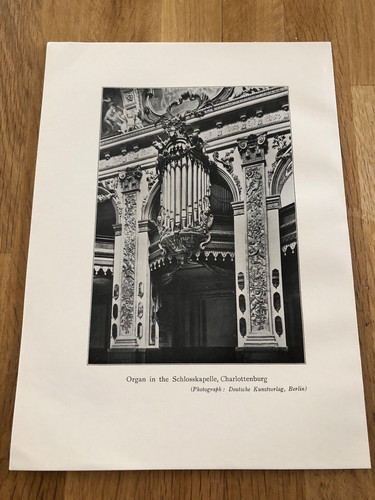 1938 print - organ in the schlosskapelle charlottenburg