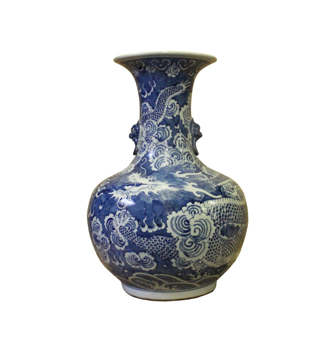 Chinese Blue White Porcelain Oriental Dragons Scenery Graphic Vase cs4029S Chinese Blue White Porcelain Oriental Dragons Scenery Graphic Vase cs4029S