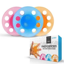Finger Exerciser & Hand Strengthener 3 PackLight+Medium+Heavy