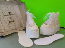 Turkey Stilo Bridal Shoes Size 8 Glitter Box Sparkle Lace Platform Sneakers