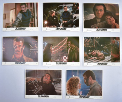 1984 Runaway Actionfilm Original Lobbykarten 11'' X 14'' Set Mit 8 Tom Selleck