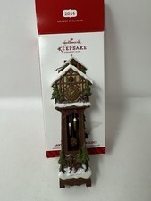 2014 Santa's Grandfather Clock Hallmark Cardinals Deer Christmas Ornament