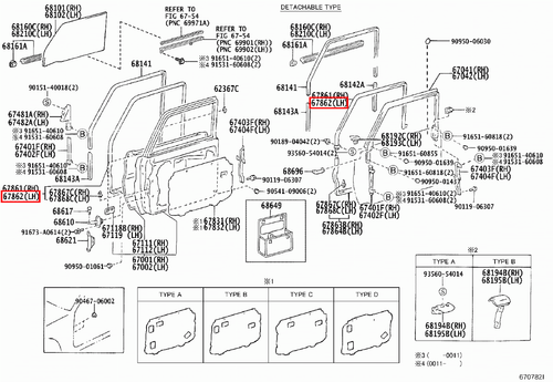 Genuine Toyota LandCruiser 75 Series HZJ Troopy Front Left LH Door Rubber Seal - Picture 3 of 3
