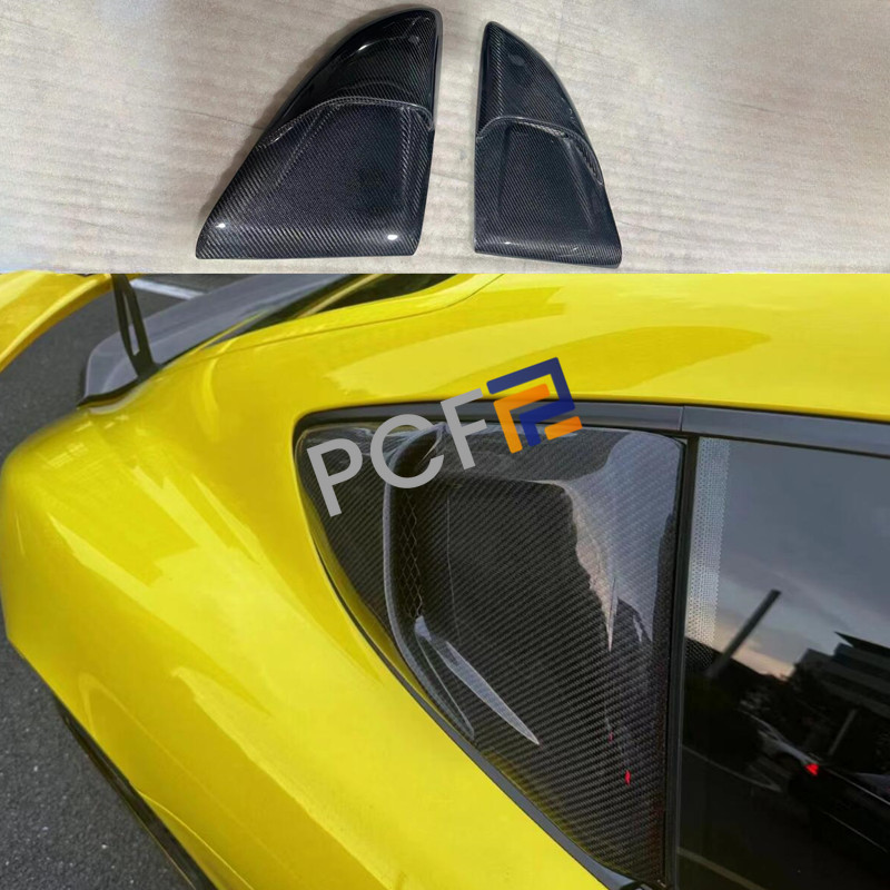 Para Porsche 718 Cayman RT4 RS Estilo Carbono Seco Ventana Trasera Persiana Ventilación Lateral Borde