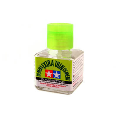 Tamiya Extra Thin Quick Setting Cement 40ml Jar with Brush - 87182