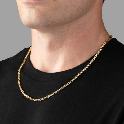 nao様♡14kgf 3mm Forza Heavy Link Chain 14k Solid Yellow Gold 24inch Chain