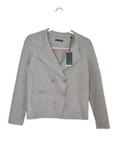 Marc O Polo Sweat Knit Jacket Cobble Melange Grey Balazer Size 34 Uk 6