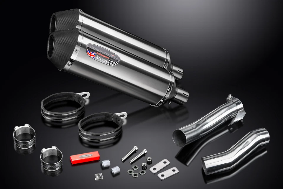 Kit silenciador de escape de acero inoxidable X-Oval de 13,5" Slip On Kawasaki Ninja 1000 2011-2020 Foto 3 de 4