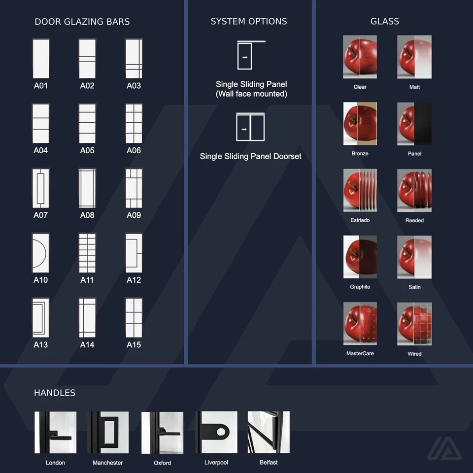 Puerta interior corredera de baño estilo Crittall - negro blanco gris Foto 2 de 4