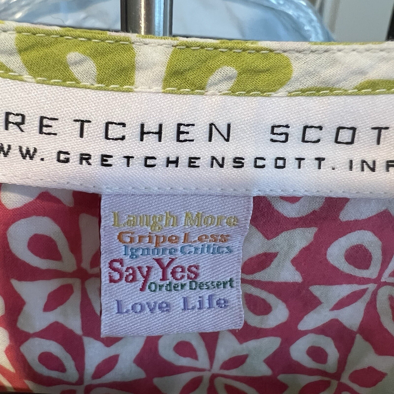 Gretchen Scott Top Split Neck Patterned Tunic Flo… - image 6