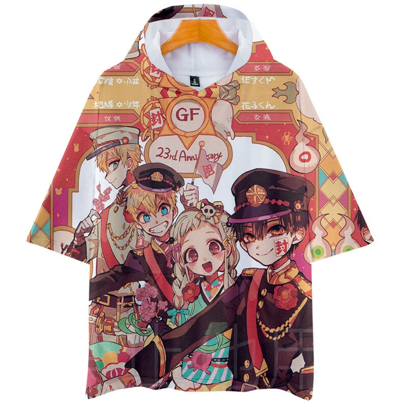 Anime Toilet-Bound Hanako-kun Shirt Hoodie Unisex Adult Casual Hooded T-Shirt
