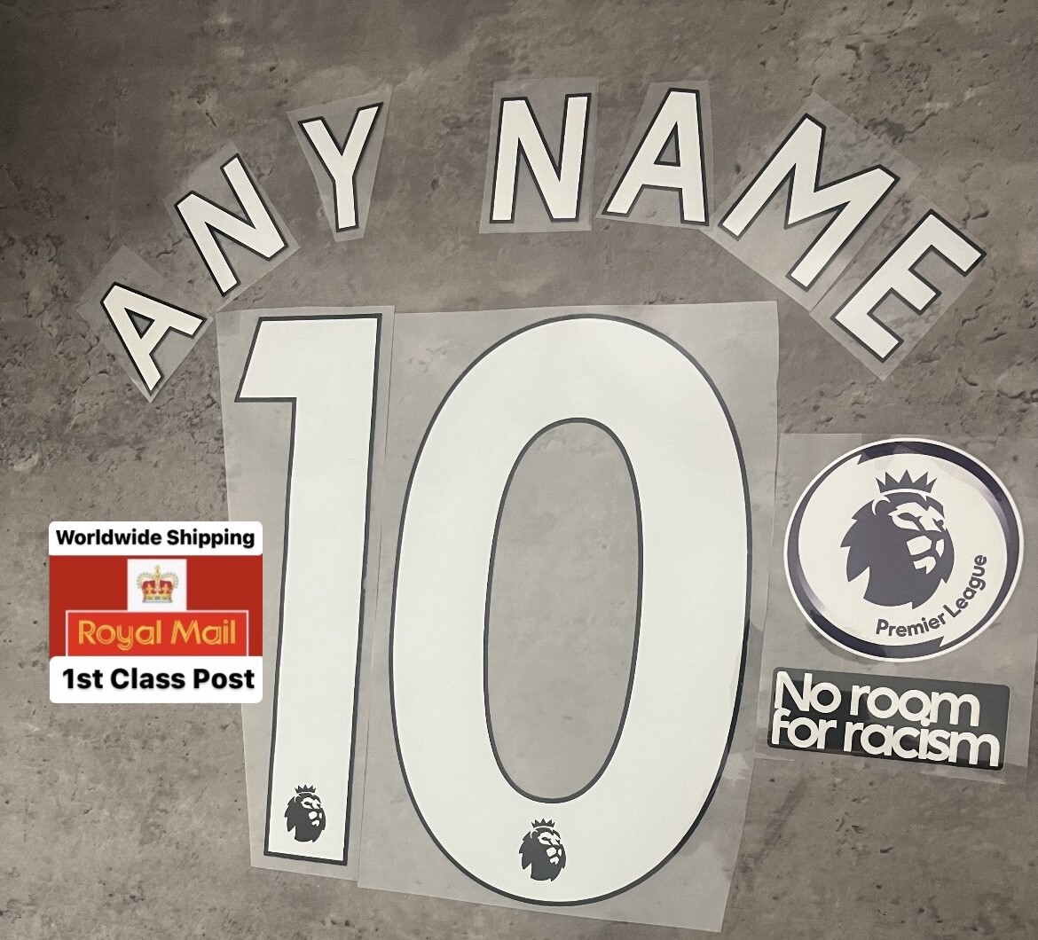Premier League Football Shirt Name Number Printing 2018 2023 WHITE
