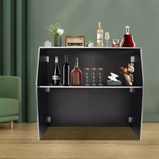 Portable Double Bar Table Set - Mobile Bartender Station for Events