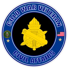 Cold War Veteran Civil Affairs Bumper Sticker Military Vinyl Soldier Decal 5"