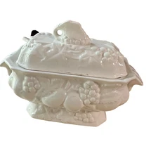 Vintage Ceramic Electric Sauce or Gravy Boat Warmer With Ladle Japan Mid Century