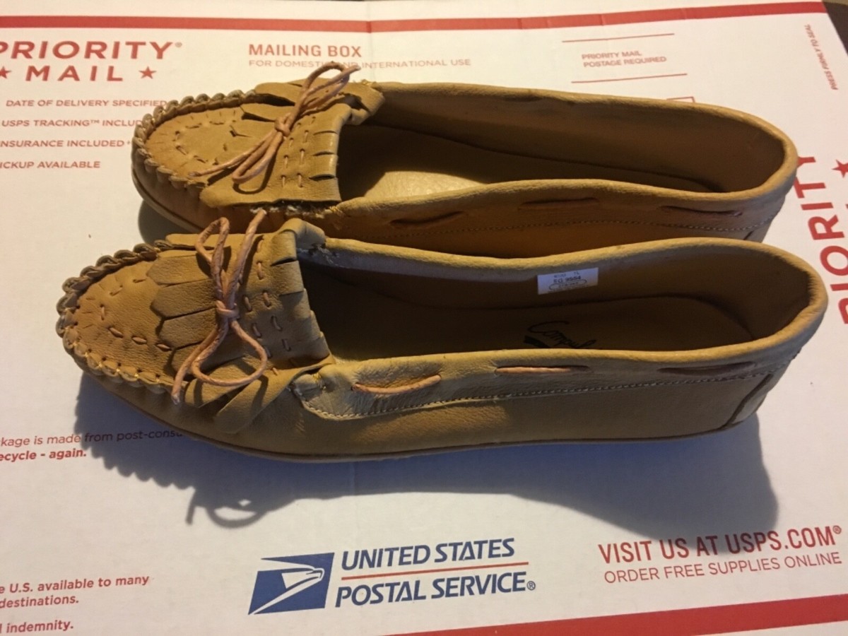 Vintage 80s Compulsion Leather Moccasins size 61/2 M new | eBay