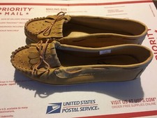 Vintage 80s Compulsion Leather Moccasins size 61/2 M new