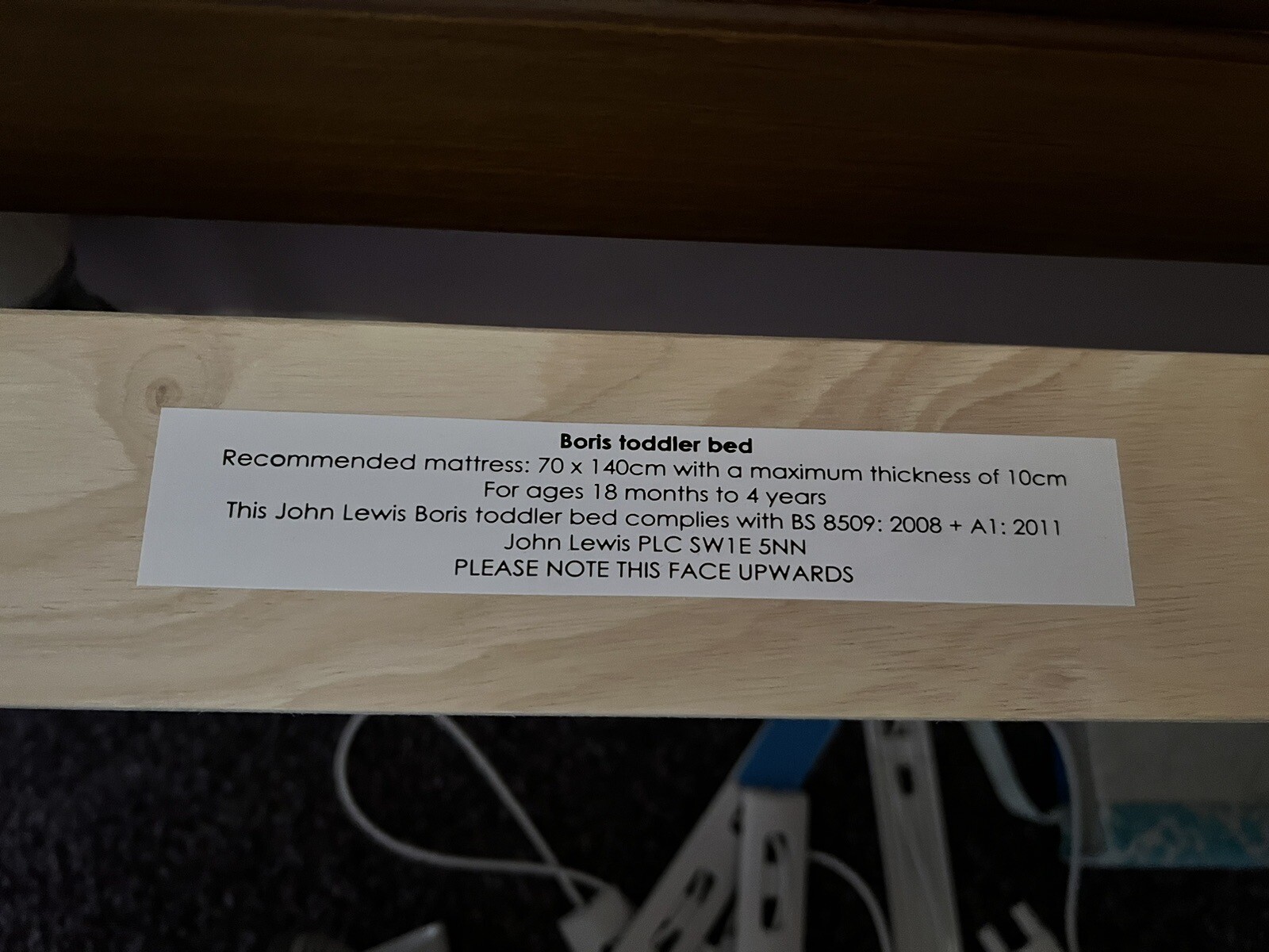 John Lewis Boris Toddler Bed and mattress Excellent Condition eBay