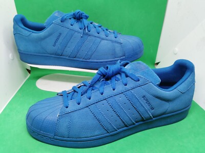 Adidas Superstar Royal Blue Suede Leather Sneakers Men's Shoes Size 12 |  eBay