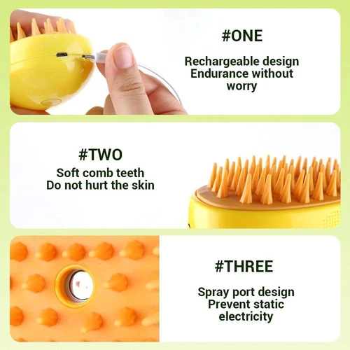 Cat Dog Steamy Brush Steam Brush Electric Sprayer for Massage Pet Grooming Tool - Picture 4 of 11