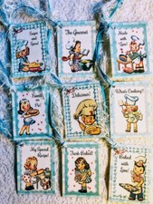  9 Retro Baker Kids Gift Hang Tags Junk Journals Scrapbooks Card Crafts 219R