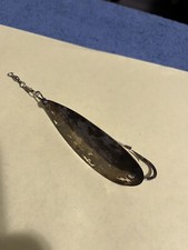 Rare Huge 4 Inch Vintage Johnson Silver Minnow Weedless Spoon