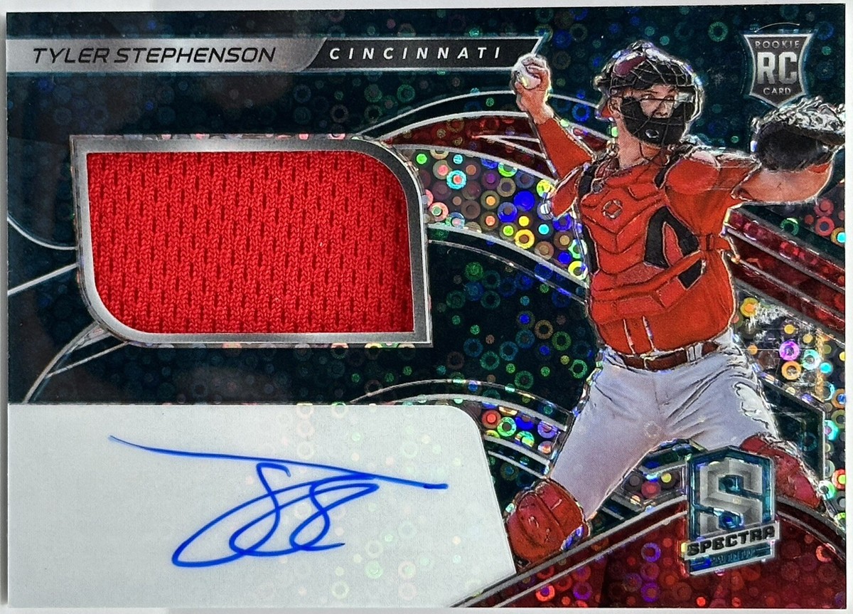 その他 Stephenson 2021 Panini Spectra Tyler Stephenson /99 RC Jersey Auto Neon
