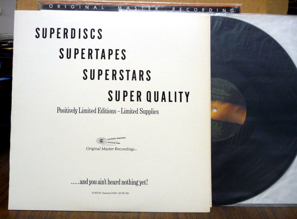 GORDON LIGHTFOOT Sundown Vinyl LP Mobile Fidelity Sound Lab MFSL