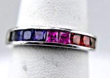 Sterling Silver Rainbow Ring Size 5.5