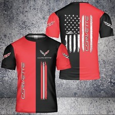 Personalized Name - Corvette C7 3D Logo Men's T-Shirt - All Size