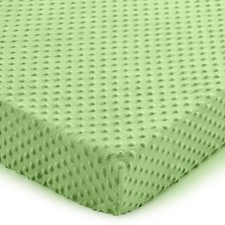 Pack N Play Sheets Fitted, 26 x 38 Inch Minky Dot Mini Crib for Boys, Soft an...