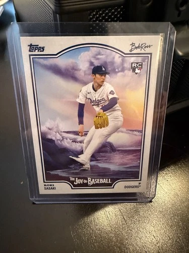 2025 Topps The Joy of Baseball Roki Sasaki RC SP Dodgers Bob Ross Short Print Ro