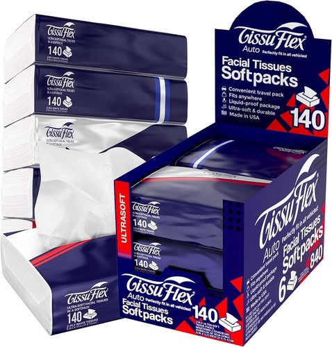 Ultrasoft Facial Tissue Travel Packs - 140 Tissues per Pack, 2-Ply | Perfect ...