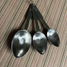 NORPRO 18/10 Stainless Commercial Measuring Scoops Spoons 1/8 +  1/4 + 1/2 Cup