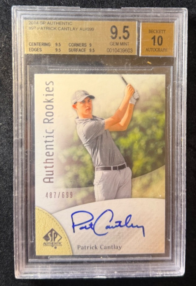 2014 SP Authentic Patrick Cantlay Rookie Auto /699 #97 Golf RC BGS 9.5 Gem Mint