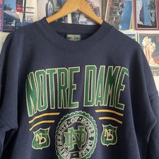 Notre Dame Fighting Irish Vintage 90s Crewneck Distressed Size Xl Used