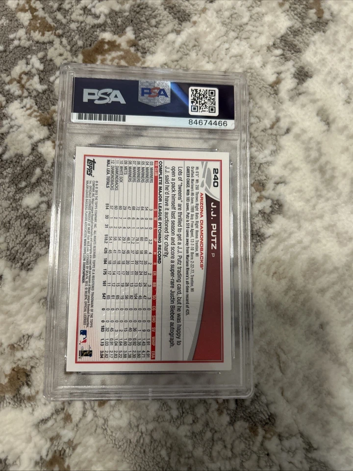 Trading Card J.J Putz PSA/dna Certified Authentic Auto - Image 2 of 2