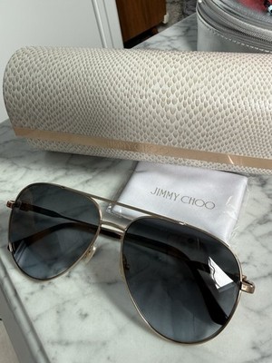 Authentic Jimmy Choo Ollys 60mm Aviator Sunglasses