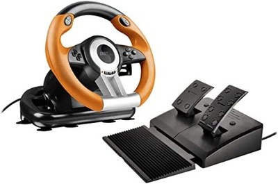 Speedlink DRIFT O.Z. Racing Wheel USB Lenkrad Schaltknauf/Pedale für PS3 und PC