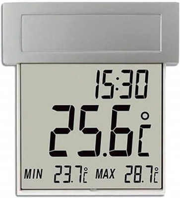 TFA Dostmann Vision Solar digitales Fensterthermometer, 30.1035, großes Display 