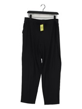 Halston Women's Suit Trousers XL Black Polyester with Spandex Dress Pants