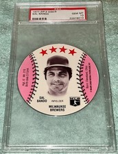 1977 ZIP'Z Discs *** Sal Bando *** PSA-10 (Gem Mint) *** Milwaukee Brewers ***