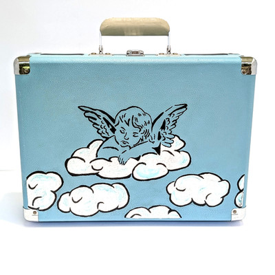 Crosley Cruiser Deluxe Turntable CR8005D-TU Custom Hand Painted Angel Bluetooth