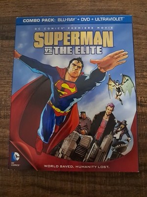DC Comics Superman vs The Elite Premier Movie Blu-ray/DVD With Slipcover 
