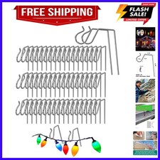 50 Pack Stainless Steel Gutter Clips – Heavy Duty Light Hooks for 5" K-Style ...