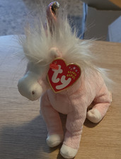 Ty Charmer Beanie Babies Unicorn Plush Pink Ages 3-7 Years 3-4 4-7