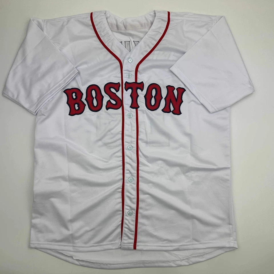 Autographed/Signed Doug Mientkiewicz Final Out! Boston White Jersey Beckett COA - Image 4 of 4