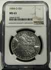 1904-O Morgan Silver Dollar NGC MS-63