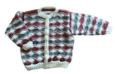 Kids Knitted Sweater Whimsical Waves Design Cozy Wool  Acrylic Small/Medium