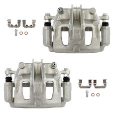 Pair Brake Calipers Front For 2007-2009 Hyundai Santa Fe V6 3.3L w/ Bracket